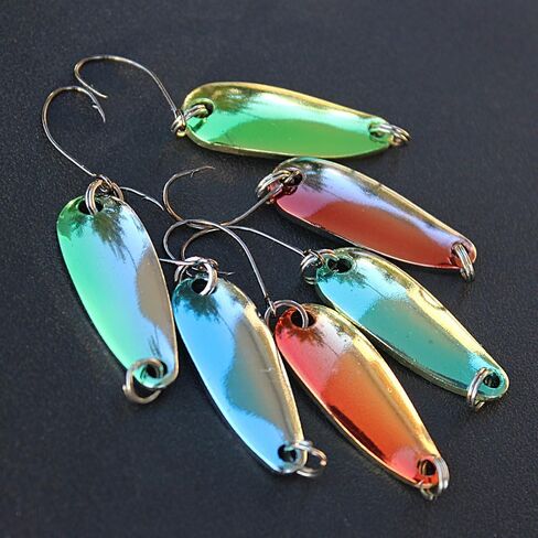 6pcs Fishing Spinner Lures Sequins, Spinners Fishing Lures Metal Spoon Bait for Pike Trout Bass Salmon in Saudi Arabia