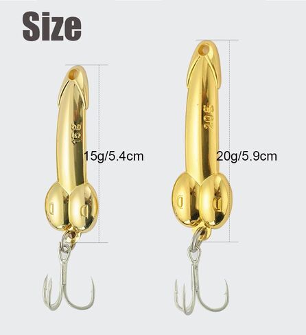 5Pcs Funny Fishing Lures for Men Freshwater Saltwater Fishing Equipment Fishing Spinner Baits for Bass/Trout Gag Gift for Valentine's Day, White Elephant Festival Father's Day in Saudi Arabia