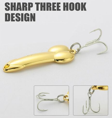 5Pcs Funny Fishing Lures for Men Freshwater Saltwater Fishing Equipment Fishing Spinner Baits for Bass/Trout Gag Gift for Valentine's Day, White Elephant Festival Father's Day in Saudi Arabia