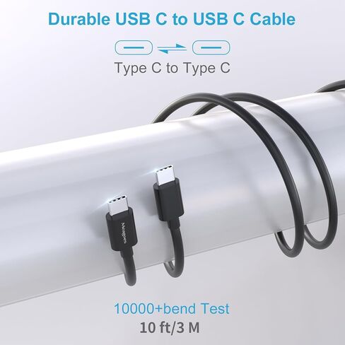 USB C Car Charger, 48W 2-Port Fast Charging Adapter with PD&QC3.0 Compatible for iPhone 15 Pro Max/Samsung Galaxy S24/S23/S22/S21/S20 Plus/Ultra/S10/Note 20/10, iPad Pro -3.3ft Type C Cord in Kuwait