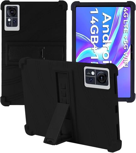 for ANTEMPER D106 10.1 Inch Tablet Case,BOVUGAC Soft Silicone Adjustable Stand Shockproof Kids Friendly for ANTEMPER D106 2025 10.1" Tablet(Black) in Saudi Arabia