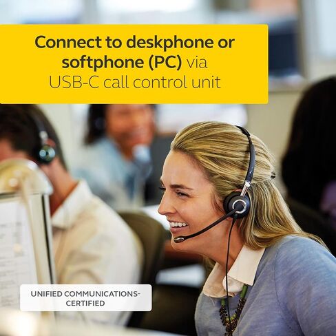 JABRA 2400 II USB DUO CC Wired Headset for Softphone مع ميكروفون إلغاء الضوضاء ، محسّن للاتصال الموحد (متجدد) in Saudi Arabia