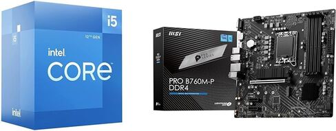 Intel Core i5-12400f معالج سطح المكتب + MSI Pro B760M-P DDR4 Proseries اللوحة الأم in Saudi Arabia