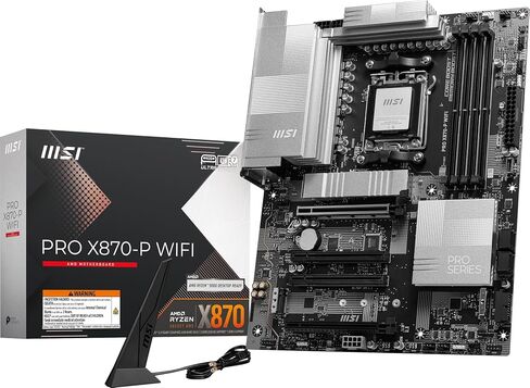 MSI PRO X870-P WiFi V1 ProSeries Motherboard (AMD Ryzen 9000/8000/7000 Series Processors, AM5, DDR5, PCIe 5.0, M.2 Gen5, SATA 6Gb/s, USB 40Gbps, HDMI/DP, Wi-Fi 7, Bluetooth 5.4, 5Gbps LAN, ATX) in Saudi Arabia