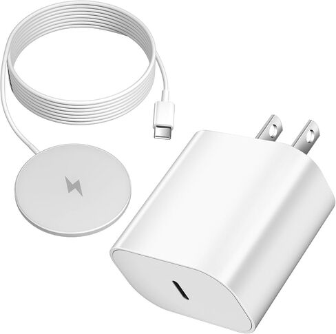 Magnetic Wireless Charger 6FT 15W Apple MagSafe Charger Fast Charging Pad & USB C Fast Chargers Block,Quick Mag-Safe Chargers for iPhone 16 ProMax/16 Pro/16e/15 ProMax/15 Plus/14/13/12/AirPods 3/2/Pro in Saudi Arabia