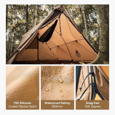 خيمة onetigris ash canopy hammock الساخنة ، خيمة واسعة مقاومة للماء 4 موسم مع أعمدة للتخييم ، المشي لمسافات طويلة ، bushcrafting ، البقاء على قيد الحياة ، رحلات السيارات in Saudi Arabia