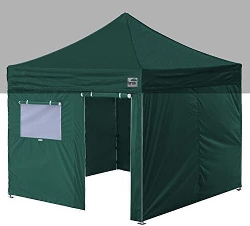 Eurmax USA Full Zippered Walls for 10 x 10 Easy Pop Up Canopy Tent,Enclosure Sidewall Kit with Roller Up Mesh Window and Door 4 Walls ONLY,NOT Including Frame and Top（Blue） in Kuwait