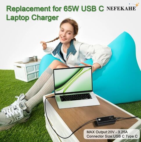 65W USB C شاحن الكمبيوتر المحمول متوافق مع Dell XPS 13 Chromebook 3100 3110 Latitude 5420 5410 5430 5450 5540 7410 7420 7440 9350 9380 9360 DA65NM190 LA65NM190 Computer AC Adapter in Kuwait