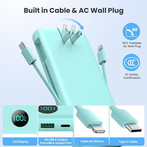 Portable Charger 36800mAh, USB C Input/Output Power Bank, 5 Outputs Battery Pack, IP65 Solar Charger with LED Flashlight, Solar Power Bank Compatible with iPhone 13 12 11 LG Samsung S20 Google in Saudi Arabia