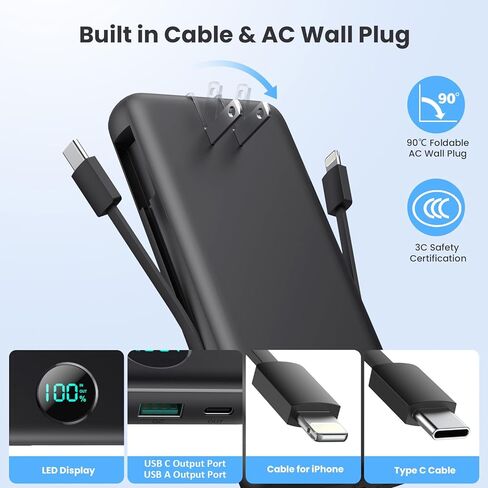 Portable Charger 36800mAh, USB C Input/Output Power Bank, 5 Outputs Battery Pack, IP65 Solar Charger with LED Flashlight, Solar Power Bank Compatible with iPhone 13 12 11 LG Samsung S20 Google in Kuwait