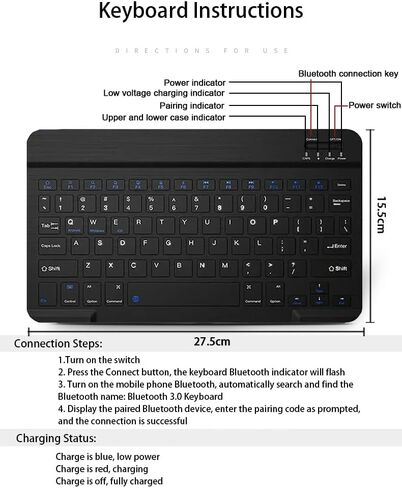 لوحة مفاتيح CASE لـ Samsung Galaxy Tab S10 Ultra / S9 Ultra 14.6 Inch / S8 Ultra 14.6 Inch - Mouse و Desachable Keyboard مع حامل القلم S - Black in Kuwait