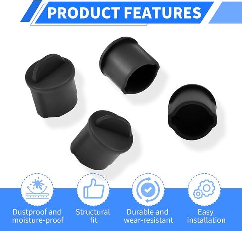 BNC-A Plug Protective Cover 20 Pcs Anti-Dust Protector Caps, Plug Protector Caps for BNC-A Female Ports and Computers Black Silica Gel in Saudi Arabia