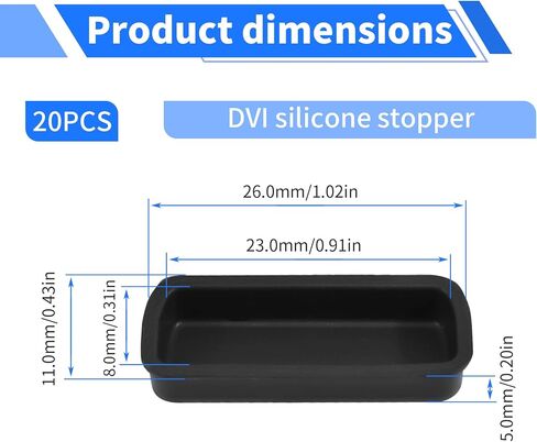 BNC-A Plug Protective Cover 20 Pcs Anti-Dust Protector Caps, Plug Protector Caps for BNC-A Female Ports and Computers Black Silica Gel in Saudi Arabia
