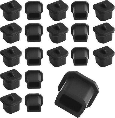 BNC-A Plug Protective Cover 20 Pcs Anti-Dust Protector Caps, Plug Protector Caps for BNC-A Female Ports and Computers Black Silica Gel in Saudi Arabia