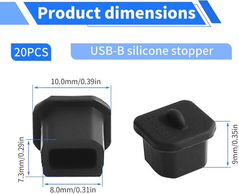 BNC-A Plug Protective Cover 20 Pcs Anti-Dust Protector Caps, Plug Protector Caps for BNC-A Female Ports and Computers Black Silica Gel in Saudi Arabia