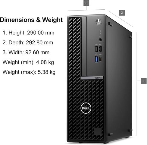 Dell Optiplex 7020 Tower Business سطح مكتب كمبيوتر ، 32 جيجا بايت DDR5 RAM ، 1TB PCIE SSD ، Intel 6-Core I5-12500 (Beat I7-11700) ، DVDRW ، WIFI Adapter ، RJ-45 ، Type-C ، HDMI ، Window 11 Pro (Renened) in Saudi Arabia