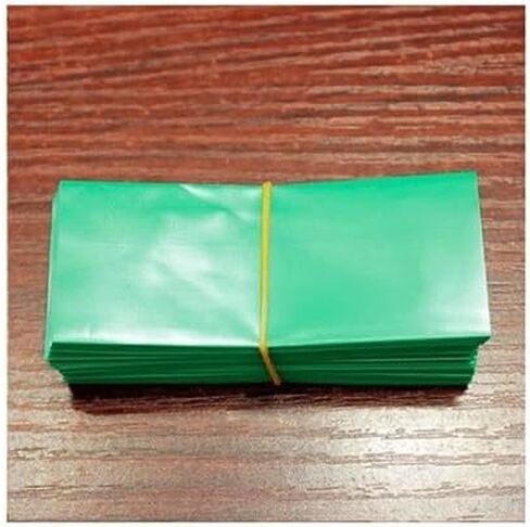 100pcs PVC Heat Shrinkable Sleeve Package Shrink Film, for Battery Outer Packaging Tube Film(Green) in Kuwait