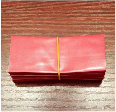 100pcs PVC Heat Shrinkable Sleeve Package Shrink Film, for Battery Outer Packaging Tube Film(Yellow) in Kuwait
