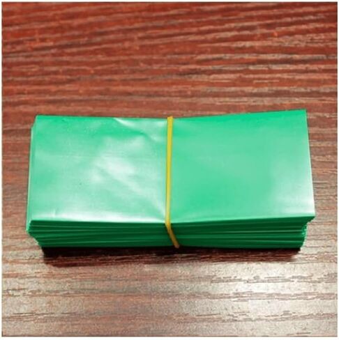 100pcs PVC Heat Shrinkable Sleeve Package Shrink Film, for Battery Outer Packaging Tube Film(Yellow) in Kuwait