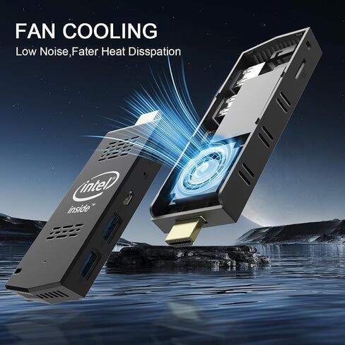 Mini PC Stick with Intel Atom Z8350 & Windows 10 Pro,Mini PC 4GB RAM 128GB ROM,Intel Stick pc Support Auto Power on,HD 4K on Business Office Industrial IOT Media Home in Saudi Arabia