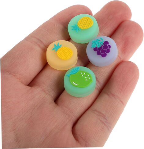 ARTIBETTER 4pcs Switch Thumb Grip Caps Luminous Fruit Design Joystick Covers for Controller Dark Ergonomic Protective in Saudi Arabia