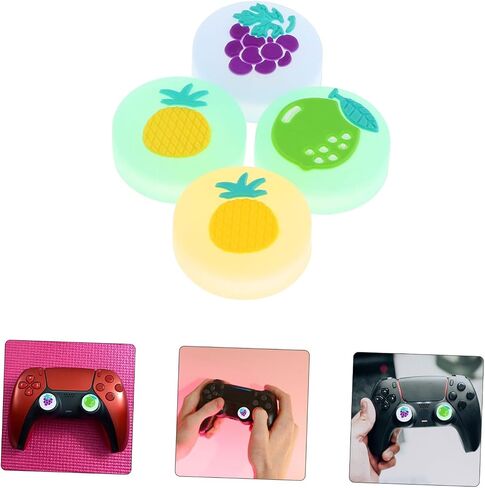 ARTIBETTER 4pcs Switch Thumb Grip Caps Luminous Fruit Design Joystick Covers for Controller Dark Ergonomic Protective in Saudi Arabia