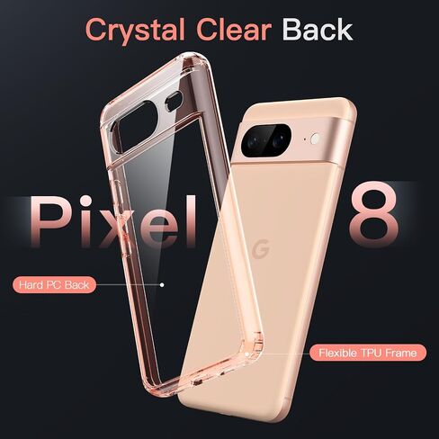 Jetech Case لـ Google Pixel 7 ، غطاء مصد هاتفي مقاوم للصدمات ، واضطراب مضاد للخلع Clear Back (Clear) in Saudi Arabia