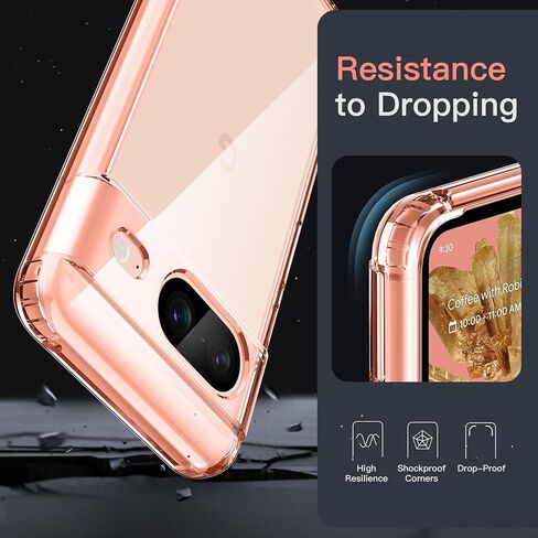 Jetech Case لـ Google Pixel 7 ، غطاء مصد هاتفي مقاوم للصدمات ، واضطراب مضاد للخلع Clear Back (Clear) in Saudi Arabia