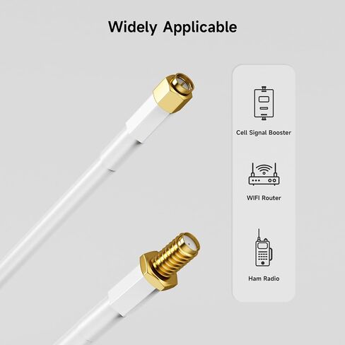 Phonetone Coaxial Cable 4D-FB SMA Male to SMA Female 7m(23ft) Low Loss Anti-Interference Flexible Wire Weatherproof Extension Cable for 2G 3G 4G LTE Antenna in Saudi Arabia