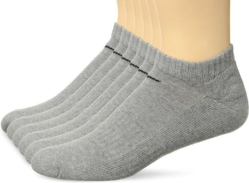 Nike Unisex Cotton No-Show Socks (Pack of 6), White/Black, Medium in Saudi Arabia