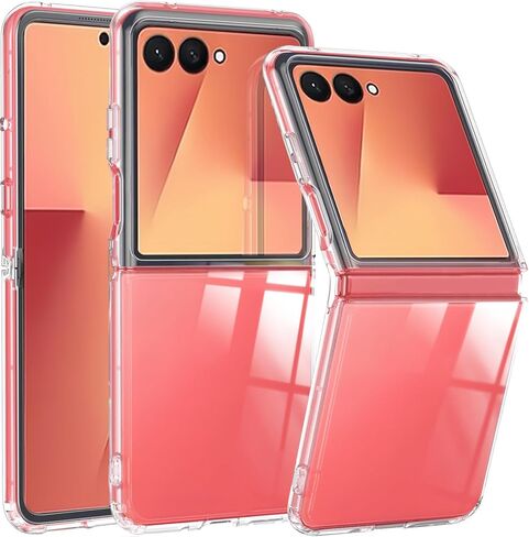 for Samsung Galaxy Z Flip 7 Case,Clear Galaxy Z Flip7 Phone Case Ultra Slim Shockproof TPU Bumper Hard PC Cover for Samsung Galaxy Flip z 7 5G-Crystal Clear in Saudi Arabia