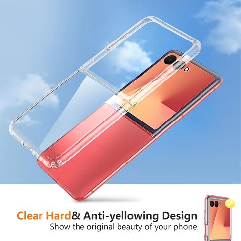 for Samsung Galaxy Z Flip 7 Case,Clear Galaxy Z Flip7 Phone Case Ultra Slim Shockproof TPU Bumper Hard PC Cover for Samsung Galaxy Flip z 7 5G-Crystal Clear in Saudi Arabia