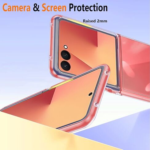 for Samsung Galaxy Z Flip 7 Case,Clear Galaxy Z Flip7 Phone Case Ultra Slim Shockproof TPU Bumper Hard PC Cover for Samsung Galaxy Flip z 7 5G-Crystal Clear in Saudi Arabia
