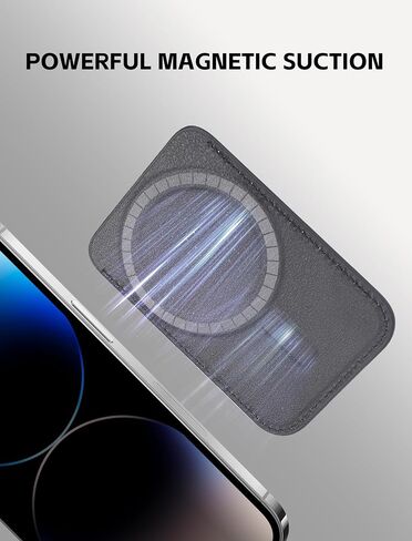 for Magsafe Wallet,Strongest Magnetic Wallet,1 Slot Hold 3 Cards，Slim，Magnetic Strength up to 3200g，Magsafe,Compatible for iPhone 16/15/14/13/12 Series, Black. in Saudi Arabia