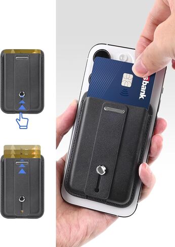 for Magsafe Wallet,Strongest Magnetic Wallet,1 Slot Hold 3 Cards，Slim，Magnetic Strength up to 3200g，Magsafe,Compatible for iPhone 16/15/14/13/12 Series, Black. in Saudi Arabia