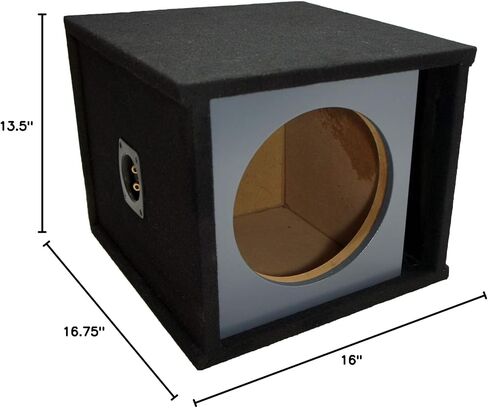 American Sound Connection Car Audio Single 10" Slot Vented Paintable Baffle Stereo Sub Box Enclosure in Saudi Arabia