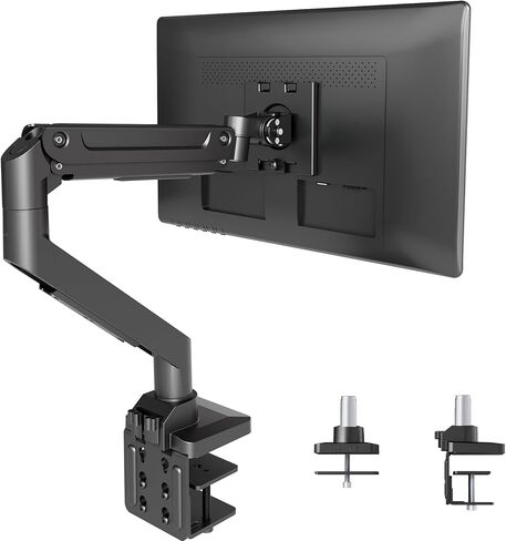 Claiks Monitor Monitor Monitor لشاشات 49 بوصة بحد أقصى تقف حتى 44 رطلاً كحد أقصى ، وذراع شاشة قابلة للتعديل في نابض غاز مريح ، مع قاعدة مثبت in Kuwait