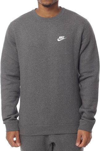 Nike Mens Sportswer Crew Fleece Club Sweatshirt Dark Grey/White 804340-071 Size X-Large in Saudi Arabia