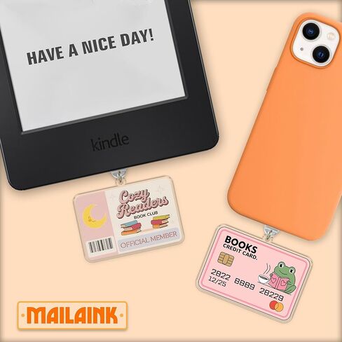 تعيين 2pcs الكتب بطاقة الائتمان ، القراء الدافئين نادي كيندل سحر الغبار سحر قابس الغبار 1.5 بوصة القارئ القارئ نادي الكتب رومانتاسي الضفدع البرق/النوع C أكريليك مواد الملحقات للقراء الإلكترونية in Kuwait