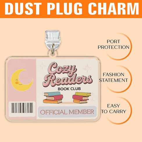 تعيين 2pcs الكتب بطاقة الائتمان ، القراء الدافئين نادي كيندل سحر الغبار سحر قابس الغبار 1.5 بوصة القارئ القارئ نادي الكتب رومانتاسي الضفدع البرق/النوع C أكريليك مواد الملحقات للقراء الإلكترونية in Kuwait