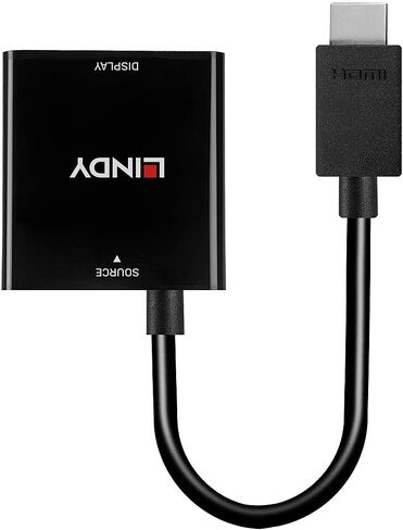 Lindy 38285 0.1 M HDMI إلى VGA ومحول الصوت - أسود in Saudi Arabia