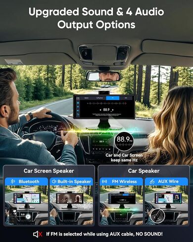 شاشة Carplay اللاسلكية المحمولة للسيارة: 10.26 "قرص HD Car متوافق مع شاشة لمس استريو Apple Carplay Android مع كاميرا/نسخ احتياطي 4K in Saudi Arabia