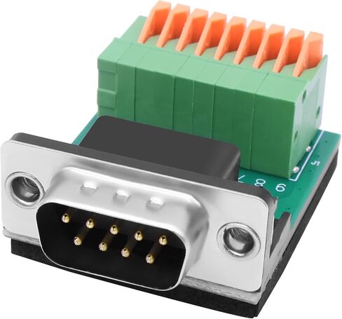XMSJSIY DB9 Solderless Adapter RS232 D-SUB Serial to 9-pin Port Spring Terminal Crimp Connector Breakout Board 9 pin Port Adapter Module for Serial Communication Devices (DB9 Female) in Saudi Arabia