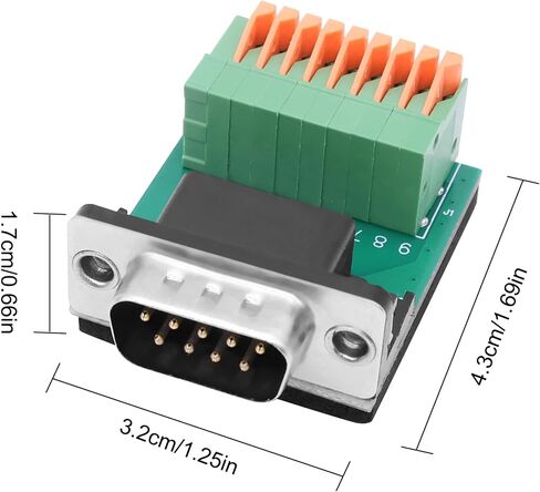 XMSJSIY DB9 Solderless Adapter RS232 D-SUB Serial to 9-pin Port Spring Terminal Crimp Connector Breakout Board 9 pin Port Adapter Module for Serial Communication Devices (DB9 Female) in Saudi Arabia