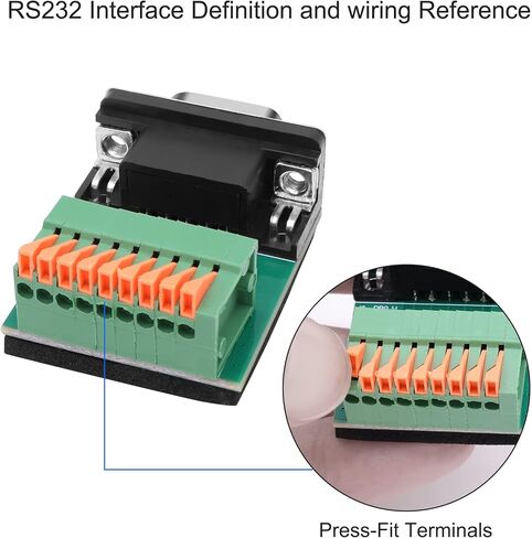 XMSJSIY DB9 Solderless Adapter RS232 D-SUB Serial to 9-pin Port Spring Terminal Crimp Connector Breakout Board 9 pin Port Adapter Module for Serial Communication Devices (DB9 Female) in Saudi Arabia