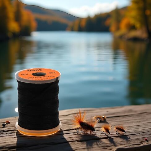 1Pc Black Fly Tying Thread, Fly Tying Thread Fishing Accessories Flies Tying Material Fluorescent 100Yard 200D Bass Fishing Hook Line Tying Materials in Saudi Arabia