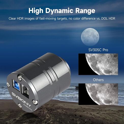 SVBONY SV305 Pro Telescope Camera, 2MP USB3.0 Astronomy Camera, 1.25inch Astronomy Guiding Camera, Telescope Eyepieces for Astrophotography in Saudi Arabia