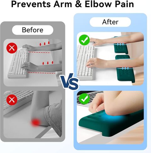 Sushret L-Shaped Desk Elbow Pad for Desk, 2-Pack Elbow Rest, Black in Kuwait