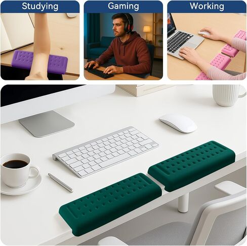 Sushret L-Shaped Desk Elbow Pad for Desk, 2-Pack Elbow Rest, Black in Kuwait