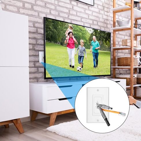 2 حزمة لوحة الحائط تمر عبر ، غلاف مخرج الكبلات لوحة الحائط المفردة ، جدان مرن جدار جدار مرن المقبس لكابلات الجهد المنخفض ، تلفزيون جدار الجدار ، نظام المسرح المنزلي in Kuwait